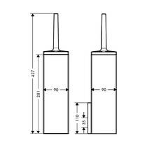 Щітка для унітаза Axor Universal Rectangular 42655330 хром чорний полірований, фото №3