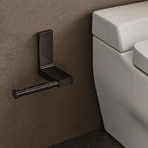 Держатель для туалетной бумаги Axor Universal Rectangular 42656330 без крышки, хром черный полированный, фото №1