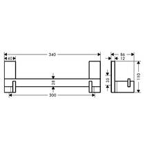 Поручень Axor Universal Rectangular 42613330 хром черный полированный, фото №3