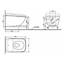 Унітаз підвісний Toto Neorest CW927PZY безобідковий з функцією біде, білий глянець, фото №3
