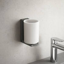 Склянка Axor Universal Rectangular 42604330 з тримачем, хром чорний полірований, фото №1