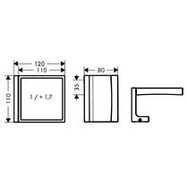 Косметичне дзеркало Axor Universal Rectangular 42649330 хром чорний полірований, фото №3