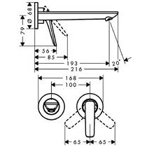 Смеситель скрытого монтажа для раковины Axor Citterio C 49111330 хром черный полированный, фото №3