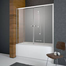 Шторка для ванны Radaway Vesta DWD 203180-01 180х150 см профиль хром, стекло прозрачное, универсальная, фото №1