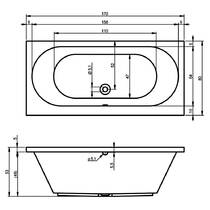 Ванна акрилова Riho Carolina B057001005 190x80 см, фото №3