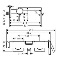 Змішувач для ванни Hansgrohe Tecturis E 73420000 хром, фото №3