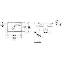 Раковина Villeroy&Boch Architectura 60 см білий глянець, фото №3