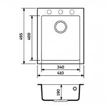 Кухонна мийка Adamant Board 09 Light-Gray світло-сірий матовий, фото №3