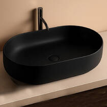 Раковина Kerasan 4606 31 F10 70 см чорний матовий, фото №4