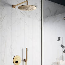 Верхній душ Paffoni Master Tondo ZSOF 074 HGSP медове золото матовий, фото №1