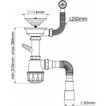 Сифон для раковини Adamant FSA-01 антрацит, фото №3