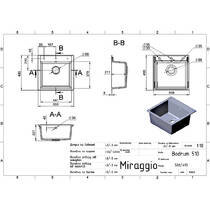 Кухонна мийка Miraggio  Bodrum 510 білий матовий, фото №4