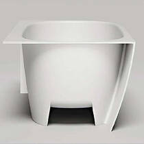 Ванна из искусственного камня WGT Water Stone Dea Corner L 170х80 см левая белый глянец, фото №4