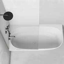 Ванна из искусственного камня WGT Water Stone Dea Corner L 170х80 см левая белый глянец, фото №5