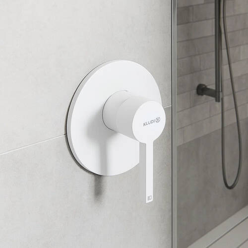 Смеситель скрытого монтажа для душа Kludi Nova Fonte 207555315 белый мат, фото 1