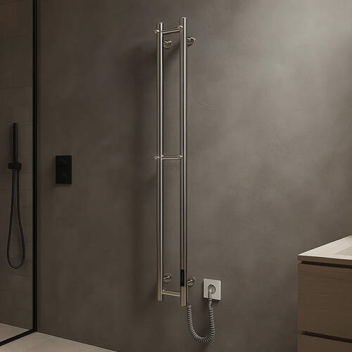 Полотенцесушитель электрический Марио e-INOX Соле 1170х140 TR 2.0 K полир.нержавеющая сталь, фото 8