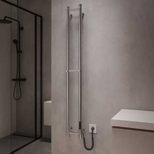 Полотенцесушитель электрический Марио e-INOX Соле 1170х140 TR 2.0 K полир.нержавеющая сталь, фото 1