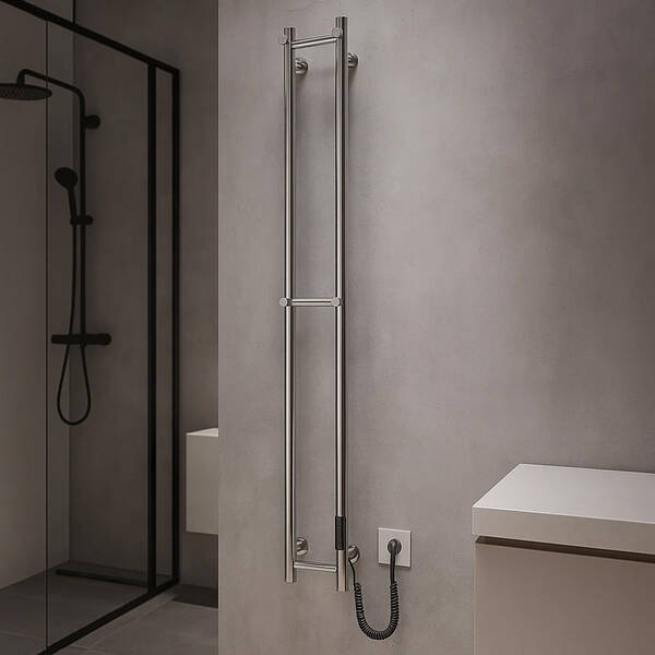 Полотенцесушитель электрический Марио e-INOX Соле 1170х140 TR 2.0 K полир.нержавеющая сталь, фото 1