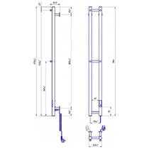 Полотенцесушитель электрический Марио Соле e-INOX 2.13.046353.GS 1170х140 TR 2.0 K 65 Вт золото сатин, фото №4