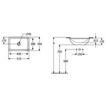 Раковина Villeroy&Boch Loop&Friends 4A5600R1 CeramicPlus 50 см белый глянец, фото №5