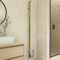 Рушникосушарка електрична Маріо Рей-I TR 2.21.1103.15. 1500х30/130 мм золото лайт сатин 35 Вт, фото №1