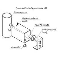 Комплект прихованого підключення Маріо 3.0.0900.0. 30х40 під круглий стояк, колір золото лайт, фото №2