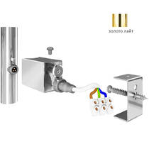 Комплект прихованого підключення Маріо 3.0.0900.0. 30х40 під круглий стояк, колір золото лайт, фото №1