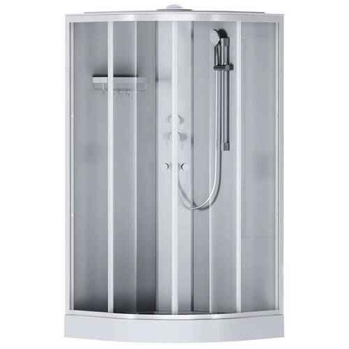 Душова кабіна AM PM X-Joy W94C-401-100MT 100x100 см профіль матовий хром, скло прозоре, з піддоном, фото 2