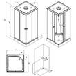 Душевая кабина AM PM X-Joy Square W94C-403-090BT 90x90 см профиль матовый черный, стекло прозрачное, с поддоном, фото 3