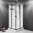Душевая кабина AM PM X-Joy Square W94C-403-090BT 90x90 см профиль матовый черный, стекло прозрачное, с поддоном, фото 1