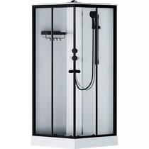 Душова кабіна AM PM X-Joy Square W94C-403-090BT 90x90 см профіль матовий чорний, скло прозоре, з піддоном, фото №2