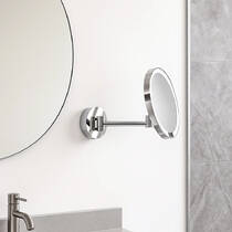 Косметичне дзеркало Decor Walther Basic Just Look Plus Wr 0125600 з LED-підсвічуванням та збільшенням х5, хром, фото №1