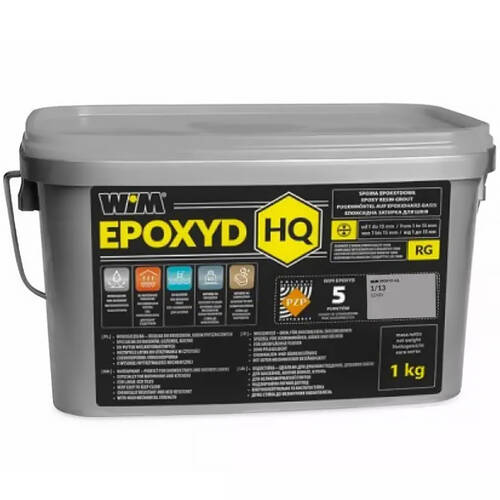 Заповнювач для швів WIM EPOXYD HQ 1/13 епоксидний двокомпонентний сірий 1 кг, фото 2