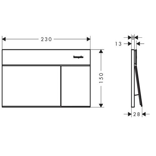 Клавіша змиву Hansgrohe iFrame Element E 66003670 чорний матовий, фото 3