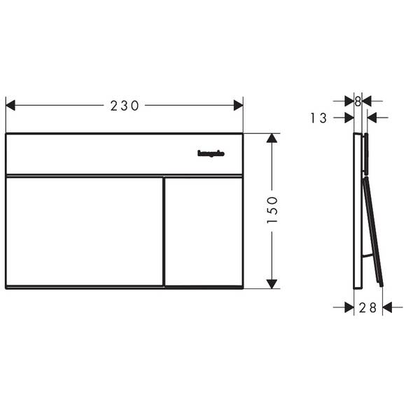 Клавіша змиву Hansgrohe iFrame Element E 66003670 чорний матовий, фото 3