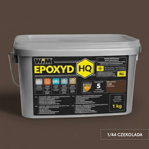 Заповнювач для швів WIM EPOXYD HQ 1/44 епоксидний двокомпонентний шоколад 1 кг, фото 1