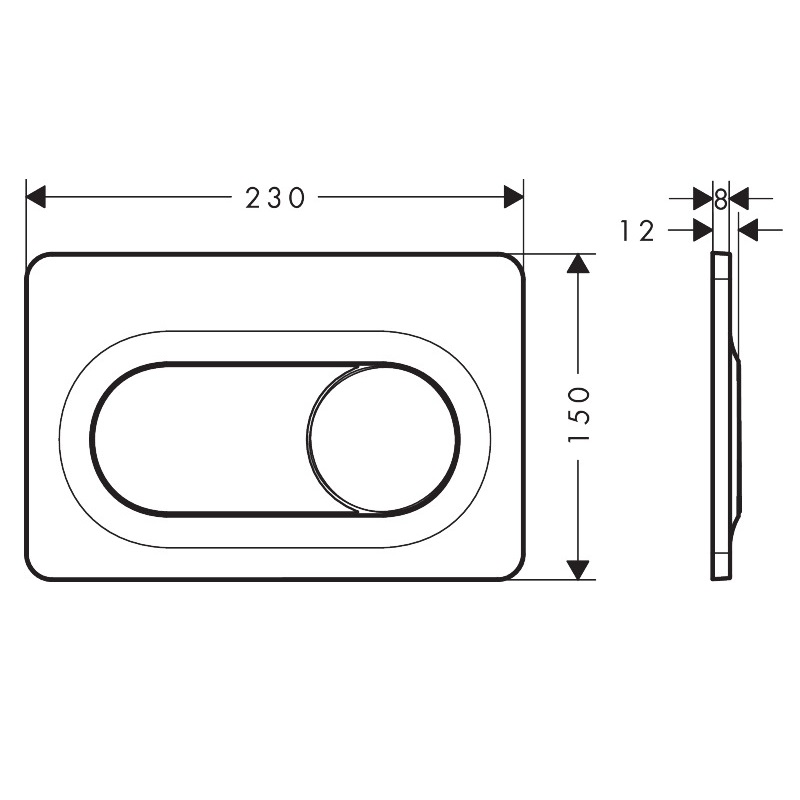 66002450 HG Змивна клавіша iFrame Original S, white (1 сорт)