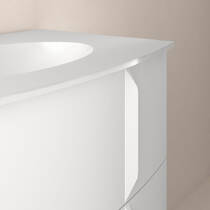 Тумба для раковины Royo Wave 126469 подвесная белый матовый, фото №4
