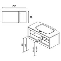 Тумба для раковины Royo Wave 126469 подвесная белый матовый, фото №3