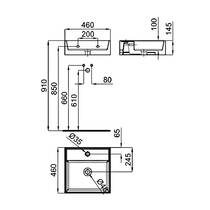 Раковина Noken Pure Line 100189721 46 см белый глянец, фото №3