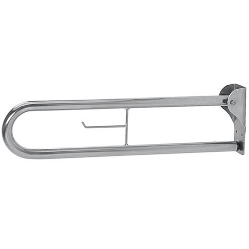 Поручень Noken Easy 100042138 з тримачем для туалетного паперу, сталь, фото 2