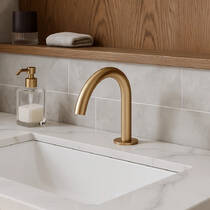 Смеситель для раковины Zucchetti ZIS1420.P31 электронный, британское золото матовый, фото №1