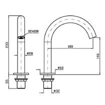 Смеситель для раковины Zucchetti ZIS1420.P31 электронный, британское золото матовый, фото №3