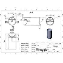 Раковина Miraggio Cosmo Mirasoft 46 см напольная, черный матовый, фото №3