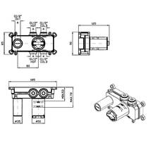 Внутренняя часть смесителя для душа Zucchetti R96720, фото №2