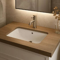 Раковина Devit Quadra 1610133 55х38 см под столешницу, белая, фото №1