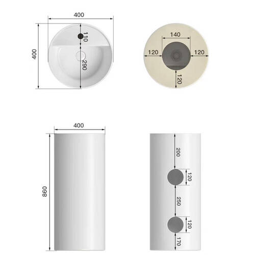 Раковина Devit Style 1408641 40х40 см отдельностоящая, белая, фото 3