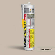 Герметик силиконовый WIM 1/34 санитарный ясный беж 310 мл, фото №1