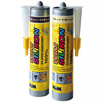 Герметик силиконовый WIM 1/34 санитарный ясный беж 310 мл, фото №1