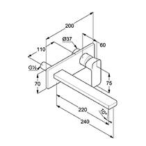 Смеситель скрытого монтажа для раковины Kludi Renon 422455375 белый матовый, фото №3